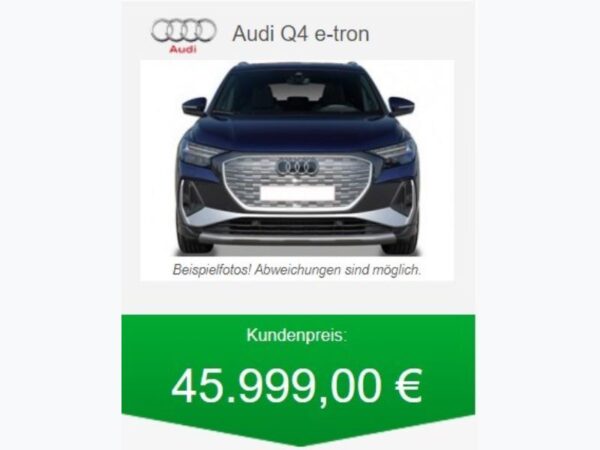 Audi Q4 e-tron Top Preise für Ihren Gebrauchten alle Hersteller und Modelle möglich