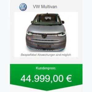 Volkswagen T7 Multivan Top Preise für Ihren Gebrauchten alle Hersteller und Modelle möglich