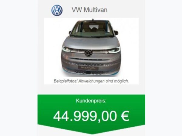 Volkswagen T7 Multivan Top Preise für Ihren Gebrauchten alle Hersteller und Modelle möglich